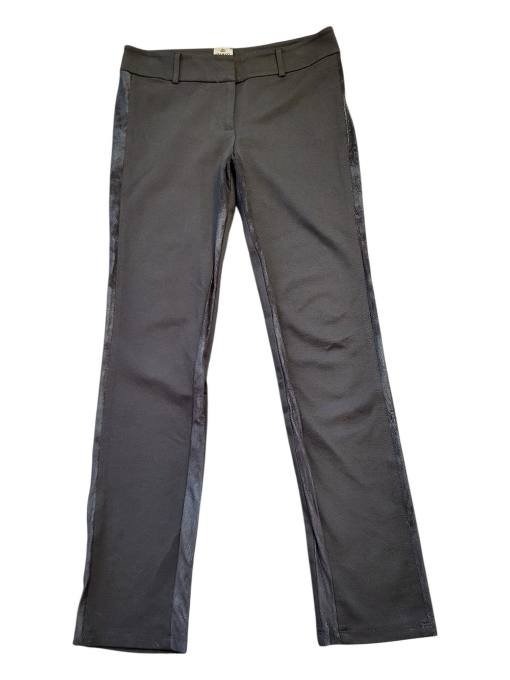 SW3 Bespoke Women's Brown Straight-Leg Tuxedo Stripe Pants - Size 10